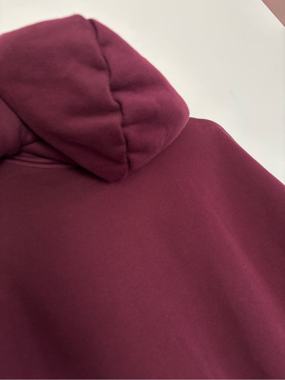 Adidas Originals CLRDO Maroon Hoodie Medium Fleece Lined Oversized Cropped - Picture 16 of 16
